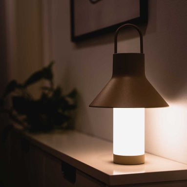 Shadow Small Grey beige Table Lamp